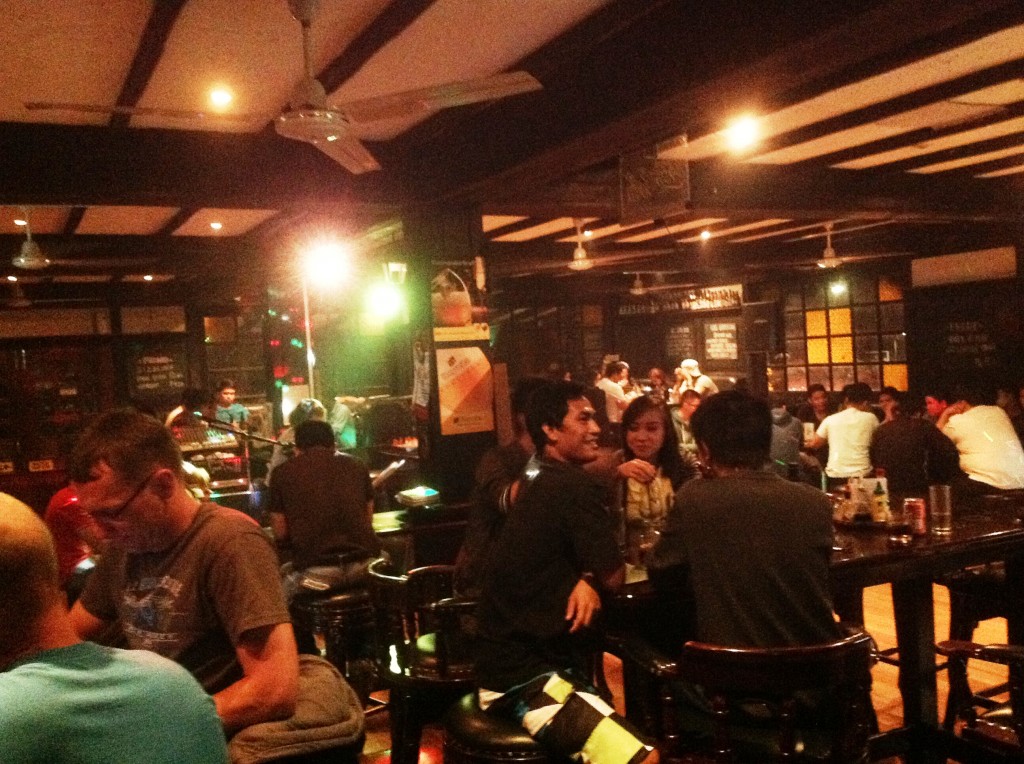 At the London Pub, popular bar in Clark Pampanga Philippines